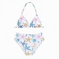 thumbnail image 1 of Hessimy Girls Swimsuit Two Pieces Bikini Set Ruffle Bathing Suits Flounced Tankini Swimwear,Ruffle Trim,Cute Girly(White,3-4 Years), 1 of 2