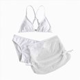 thumbnail image 1 of Hessimy Girls Swimsuit V Neck Bikini Set 2Pcs Bathing Suits（White,12-14 Years), 1 of 7