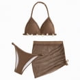 thumbnail image 1 of Hessimy Girls Swimsuits Bikini Set Two Piece Bathing Suit Swimwear Set(Coffee,11-12 Years), 1 of 2