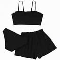 thumbnail image 1 of Hessimy Girls Swimsuits Two Piece Bathing Suit Adjustable Straps Teen Bikini Sets（Black,14-16 Years), 1 of 6
