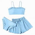 thumbnail image 1 of Hessimy Girls Swimsuits Two Piece Bathing Suit Adjustable Straps Teen Bikini Sets（Blue,12-14 Years), 1 of 7