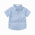 thumbnail image 1 of Hessimy Girls T Shirts Double Layer Ruffle Short Sleeve Kids Summer Crewneck Tunic Tee Tops,Double Layer Ruffle(Sky Blue,12-13 Years), 1 of 3