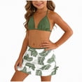 thumbnail image 1 of Hessimy Girls Tankini Swimsuit Two Piece Bikini Modest Swimwear with UPF50+(Green,15-16 Years), 1 of 3