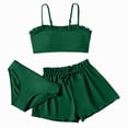 thumbnail image 1 of Hessimy Girls Tankini Swimsuits 2 Piece Modest Bathing Suit Color Block Swimwear Set（Green,14-16 Years), 1 of 3