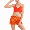 thumbnail image 1 of Hessimy Girls Two Piece Swimsuit Adjustable Spaghetti Strap Cute Bikini Sets High Waisted Bathing Suit Swimwear(Orange,8-9 Years), 1 of 1
