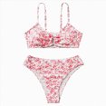 thumbnail image 1 of Hessimy Girls' Willow V-Neck Bikini Beach Sport 2-Piece Swimsuits（Red,11-13 Years), 1 of 6