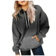 thumbnail image 1 of Hessimy Girls Zip Up Hoodies Fleece Jackets Oversized Sweatshirts Fall Fashion Outfits Sweaters Winter Clothes Boys Hoodies Size 14-16 Pullover (Black,6-7 Years), 1 of 6