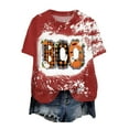 thumbnail image 1 of Hessimy Halloween Pumpkin Shirts women's Fall T-Shirts Cute Autumn Graphic Tees Thanksgiving Tops(Red,L), 1 of 7