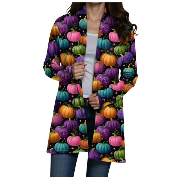 Hessimy Halloween Sweaters For Women Sweater Crewneck Pullover Long Sleeve Casual Vintage Cardigan Fall 2025 Outfits(Purple,XXXL)