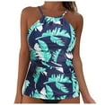 thumbnail image 1 of Hessimy High Neck Tankini Top Bathing Suit Tops for Women Tummy Control Tank Tops Swimsuits(Z3-Navy,XL), 1 of 4