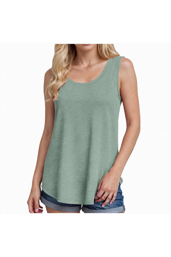 Hollow Out Wrap Sleeveless Camisole Summer Vacation Loose Tank Top Holiday Sleeveless Shirt Casual Vest Women Tank Top(AG,S)