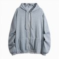 thumbnail image 1 of Hessimy Hoodies For Women Sherpa Pullover Half Zip Fuzzy Fleece Oversized Sweatshirt Long Sleeve Plush Quarter Zip Pullover With Pocket Essentials Hoodie Y2k (Grey,M), 1 of 3