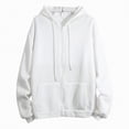 thumbnail image 1 of Hessimy Hoodies For Women Sherpa Pullover Half Zip Fuzzy Fleece Oversized Sweatshirt Long Sleeve Plush Quarter Zip Pullover With Pocket Essentials Hoodie Y2k (White,XL), 1 of 3