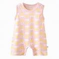 thumbnail image 1 of Hessimy Infant Baby Boy Romper Baby Ruffle Bodysuit Jumpsuit One-Piece Cotton Linen Clothes,Soft(Light Pink,6-12 Months), 1 of 4