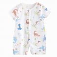 thumbnail image 1 of Hessimy Infant Baby Boy Summer Outfit Funny Letter Short Romper Onesie Short Sleeve Jumpsuit Newborn Coming Home Clothes,Lightweight(Sky Blue,0-6 Months), 1 of 4