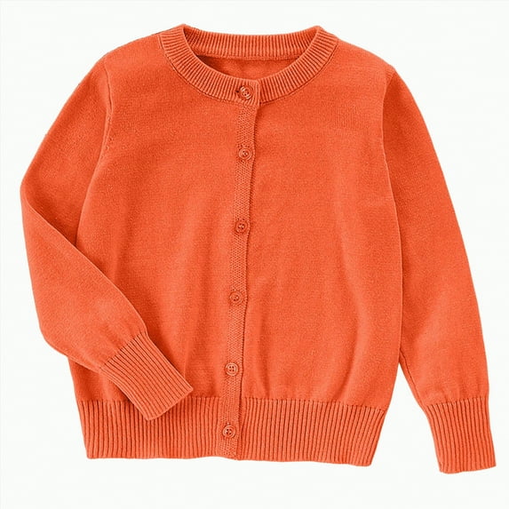 Hessimy Baby Boys Girls Fall Cable Knit Sweater Long Sleeve Solid Knitwear Tops Toddler Casual Warm Autumn Winter Pullovers Clothes 0-3m (Orange,9-10 Years)