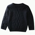 thumbnail image 1 of Hessimy Baby Boys Girls Fall Cable Knit Sweater Long Sleeve Solid Knitwear Tops Toddler Casual Warm Autumn Winter Pullovers Clothes 0-3m Outerwear (Navy,6-7 Years), 1 of 4