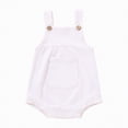 thumbnail image 1 of Hessimy Infant Baby Girl Basic Ruffle Short Sleeve Cotton Romper Bodysuit Tops Clothes(White, 1 of 5