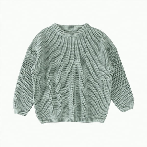 Hessimy Boys Girls Pullover Sweater Pumpkin Knit Jumper Tops Winter Warm Pumpkin Pattern Knitted Sweaters Tops Beige Button Cardign Pullover Knit (Light Blue,0-3 Months)