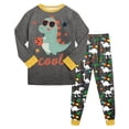 thumbnail image 1 of Hessimy Infant Toddler Spring Summer 2Pcs Crewneck Long Sleeve Sweatshirt Casual Pants Cute Sweatsuit, Infant Cute Sweatsuit(Dark Gray,4-5 Years), 1 of 5