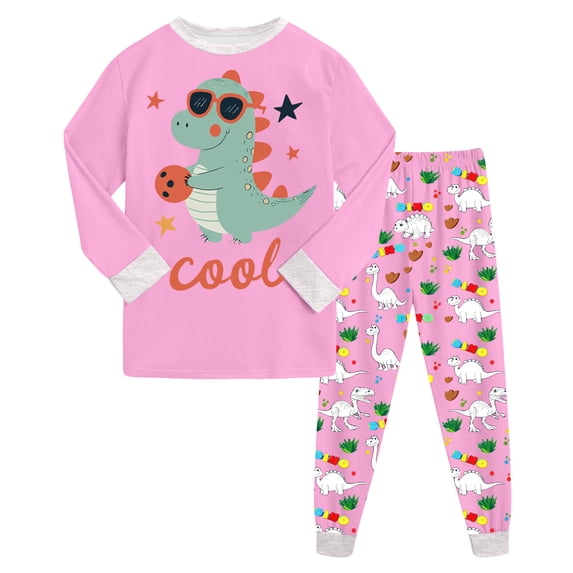 Hessimy Infant Toddler Spring Summer 2Pcs Crewneck Long Sleeve Sweatshirt Casual Pants Cute Sweatsuit, Infant Cute Sweatsuit(Pink,7-8 Years)