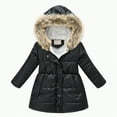 thumbnail image 1 of Hessimy Jacket for Boys Girls Winter Down Coat Kids Warm Puffer Jackets Outerwear Comfy Parka winter coat hooded long sleeve slim coat (Black,4-5 Years), 1 of 4