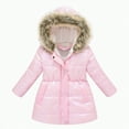 thumbnail image 1 of Hessimy Jacket for Boys Girls Winter Down Coat Kids Warm Puffer Jackets Outerwear Comfy Parka winter coat hooded long sleeve slim coat (Pink,2-3 Years), 1 of 4