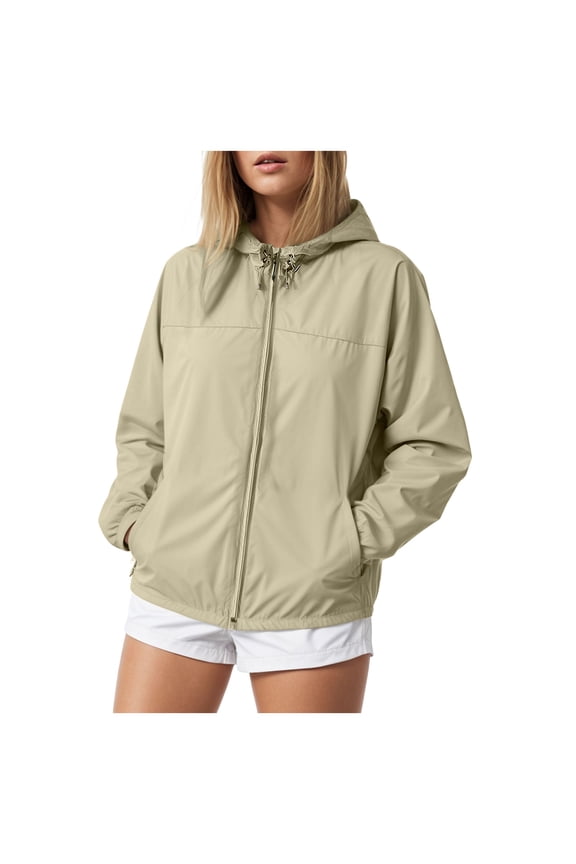 Jackets for Women Lightweight Long Sleeve Button Down Puffer Jacket Warm Winter Coat Outerwear with Pockets(Khaki,S)