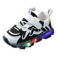thumbnail image 1 of Hessimy Kids Boys Girls Light Up Shoes Lightweight Mesh Breathable Led Flashing e Running Sneakers for Little Kid and Big Kid(Black,9), 1 of 9