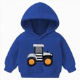 thumbnail image 1 of Hessimy Kids Boys Girls Solid Color crew neck sweatshirts Coat With Pocket crewneck crew neck sweatshirts kids graphic Athleisure pullover (Blue,3-4 Years), 1 of 7
