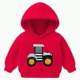 thumbnail image 1 of Hessimy Kids Boys Girls Solid Color crew neck sweatshirts Coat With Pocket crewneck crew neck sweatshirts kids graphic Athleisure pullover (Red,5-6 Years), 1 of 7