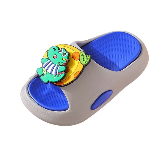 Hessimy Kids Cloud Slides Boys Girls Shower Slippers Slip on Slide Sandals Non-slip Summer Beach Pool Shoes Indoor & Outdoor slippers(Blue,11)