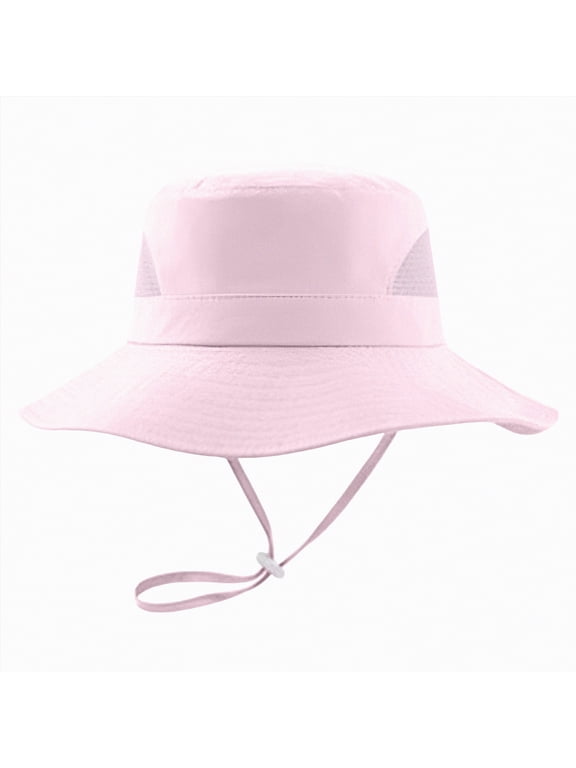 Kids Cotton Bucket Hat Sun Beach Cap for Boys Girls