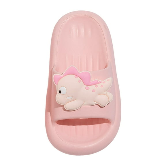 Hessimy Kids Slide Sandals EVA Cloud Slippers Open Toe Soft Slides Lightweight Non-slip Unisex Children Cozy Summer Flip Flop Shoes(Pink,1)