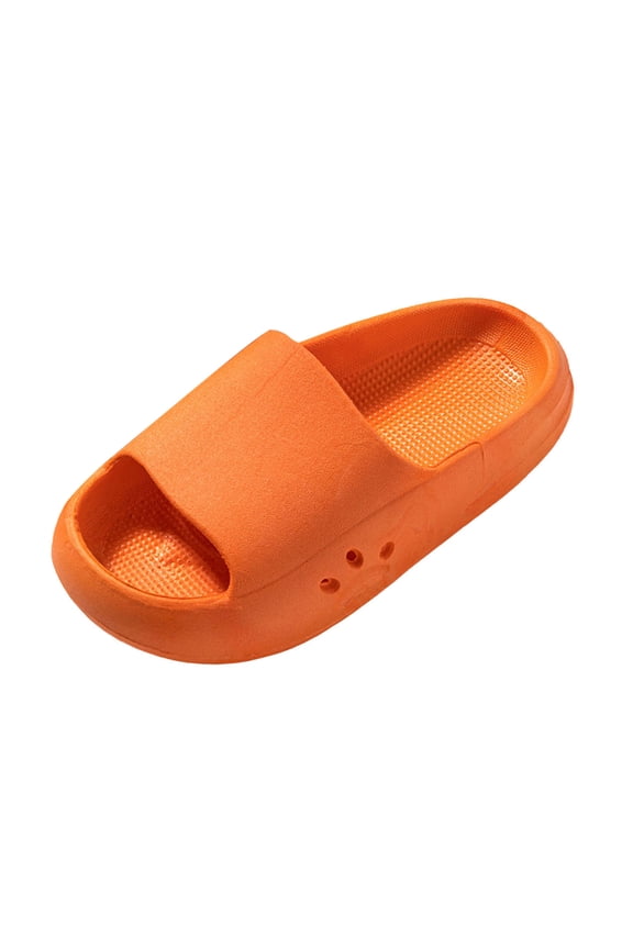 Kids Slides for Girls Boys Toddler Cloud Slides Animal Quick Drying Beach Slides Toddler Pool Shower Flip Flops Slippers house slippers(Orange,13)