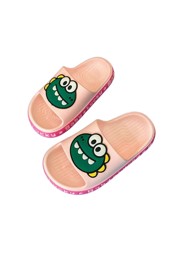 Kids Slides Sandals For Boys Girls Non-Slip Cloud Slippers Soft Comfy Thick Sole for Bathroom Shower Summer Pool Beach Slides Slippers slippers cute(Pink,13)