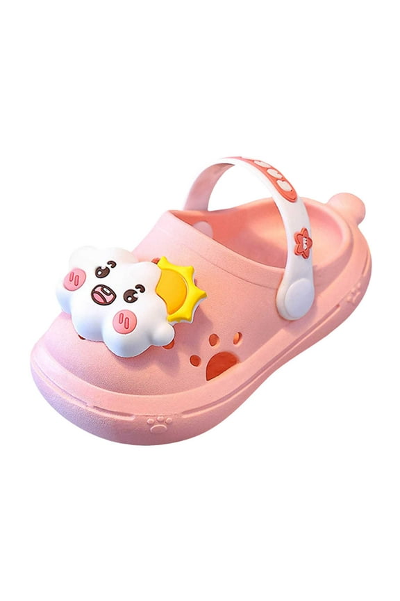 Kids Toddler Boys Girls Cloud Slide Shower Slippers Summer Soft Bottom Non Slip Quick Drying Water Shoes cute house slippers(Pink,5.5)