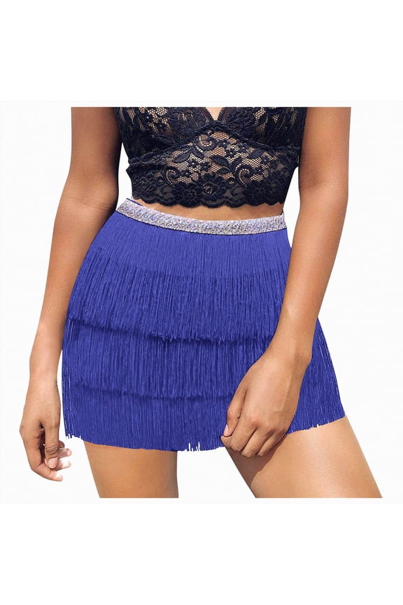 Ladies Satin Maxi Midi Skirt Long Dress Elastic Waist for Belly Dance Princess Party Costume(Dark Blue,A)