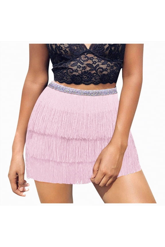 Ladies Satin Maxi Midi Skirt Long Dress Elastic Waist for Belly Dance Princess Party Costume(Pink,A)