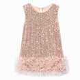 thumbnail image 1 of Hessimy Little Flower Girl Cotton Ribbed Tulle Birthday Wedding Party Princess Dress,special occasion(Rose Gold,6-7 Years), 1 of 1
