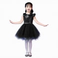 thumbnail image 1 of Hessimy Little Girl Short Sleeve Dress Cotton Casual Applique Tunic Shirt Dresses(Black,4-5 Years), 1 of 1