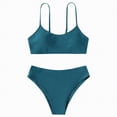 thumbnail image 1 of Hessimy Little Girls Two Piece Bikini Set Ruffle Adjustable Summer Beach Bathing Swimsuit（BU2,13-14 Years), 1 of 3