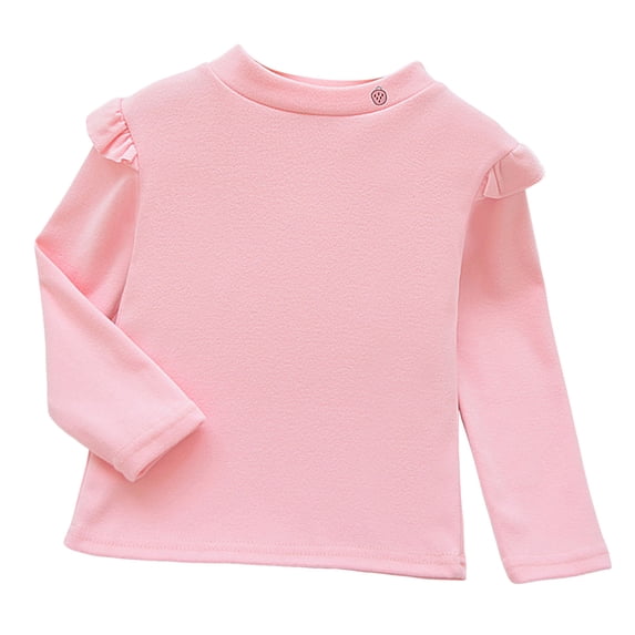 Hessimy Long Sleeve T Shirts Organic Cotton for Toddler, Boys, Girls(A6-Pink,5-6 Years)