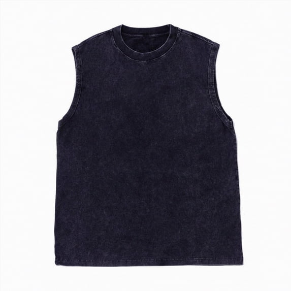 Hessimy Men's Active Muscle Sleeveless Tank Top Workout Shirt(Black,L)