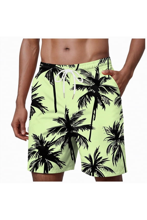 Men's Board Shorts with Pockets Long Swim Trunks Quick Dry Bathing Suit Swimwear Beach Shorts,Long Length(Light Green,XXXXL)