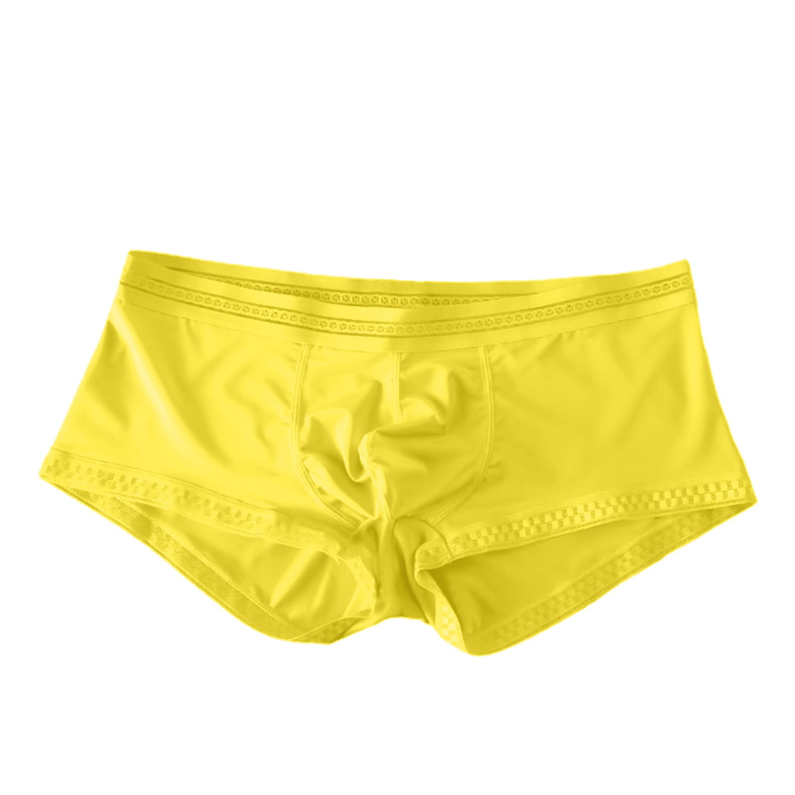 Hessimy Men's Boxer Briefs Ice Silk Cotton Modal Seamless Panties