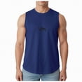 thumbnail image 1 of Hessimy Men's Cotton Sleeveless T Shirts, Breathable & Moisture Wicking with Odor Control（Blue,XXL), 1 of 6