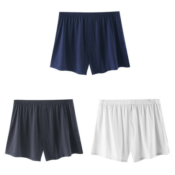 Hessimy Men's Cotton Underwear Breathable Stretch Moisture-Wicking Boxer Briefs Band Multipack(White,3XL)