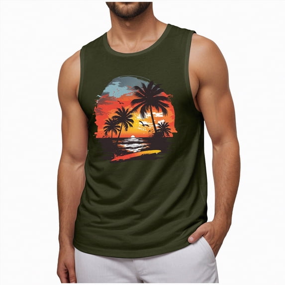 Hessimy Men's Gym Tank Tops Y-Back Workout Muscle Tee Training Bodybuilding Fitness Sleeveless T Shirts(AG,XXXXL)