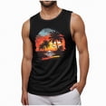 thumbnail image 1 of Hessimy Men's Gym Tank Tops Y-Back Workout Muscle Tee Training Bodybuilding Fitness Sleeveless T Shirts（Black,XXL), 1 of 1